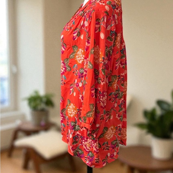 Rose & Olive Vibrant Red Floral Top - Picture 3 of 7